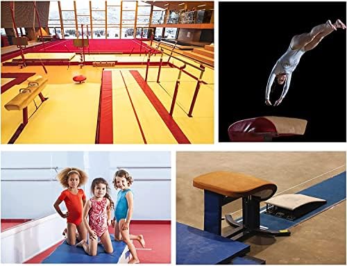 Katzowen 4 Spring Gymnastic Springboard para Young & Kids, Equipamento de ginástica Junior Jump Bridge, para academia em casa, bar, porão, carga 65 kg / 140 lbs