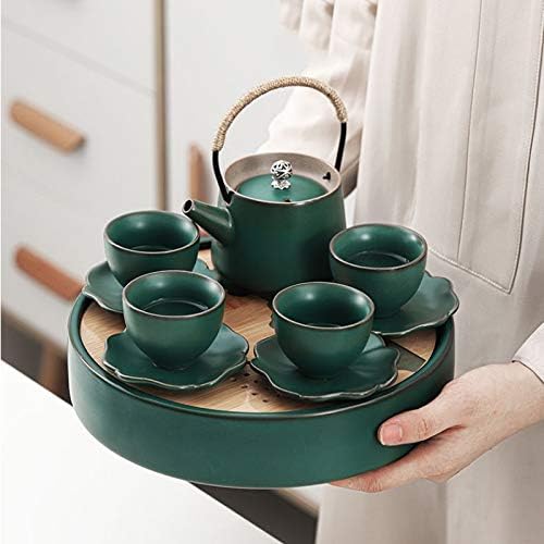 Twdyc Modern Tea Conjunto de quatro xícaras de uma panela simples sala de estar de chá fazendo chá para fazer chá