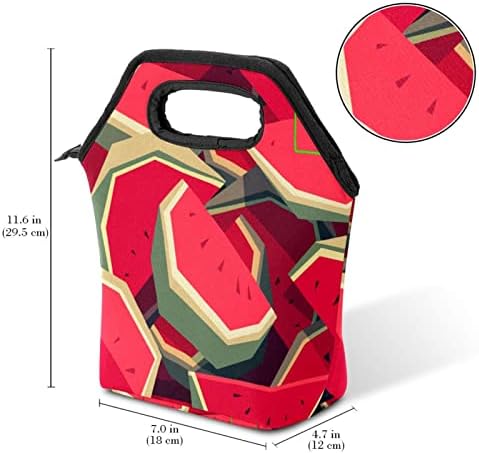 Lunchagem Guerotkr para homens, lancheira isolada, lancheira adulta, padrão de melancia vermelha frutas