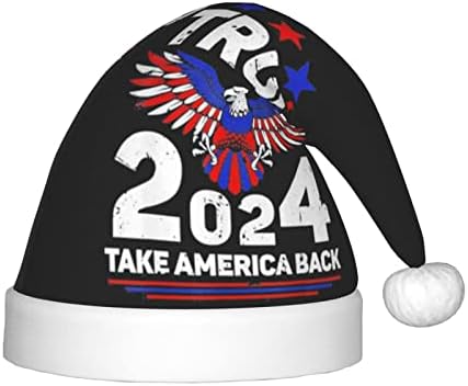 Trump 2024 Take America de volta Santa Hat para crianças Chapéus de Natal Chapéu de Natal para Festival de Festival de Festival de