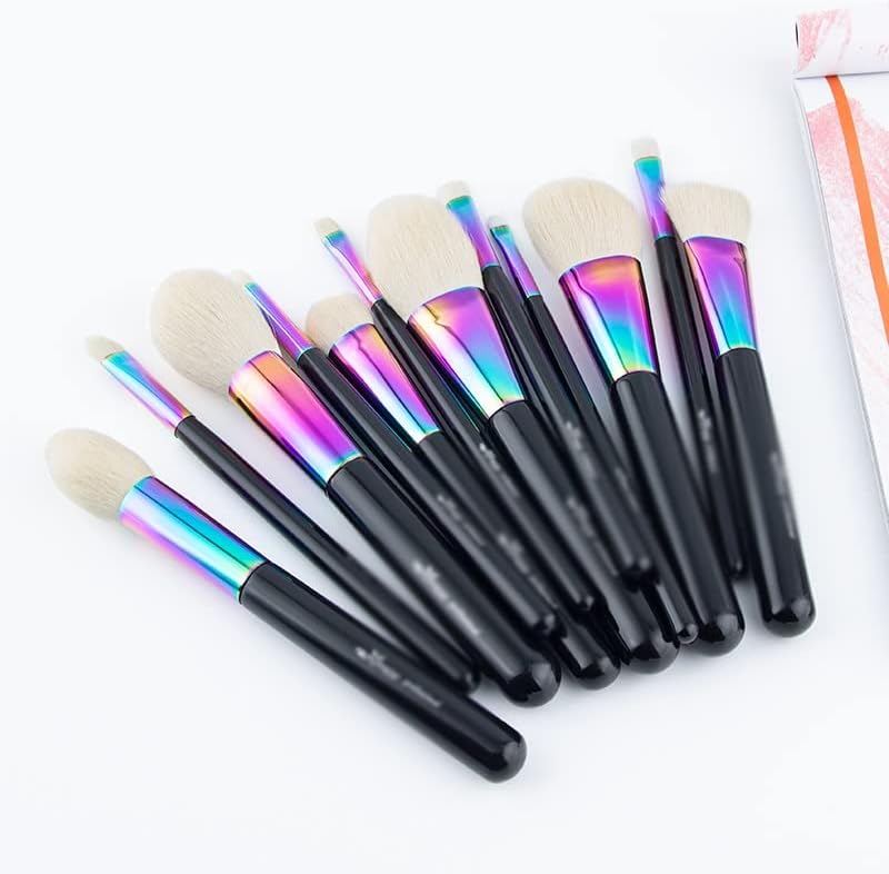 Pincéis de maquiagem de arco -íris liuzh conjuntos de 12 pcs compõem ferramentas de cosméticos profissionais de pincel