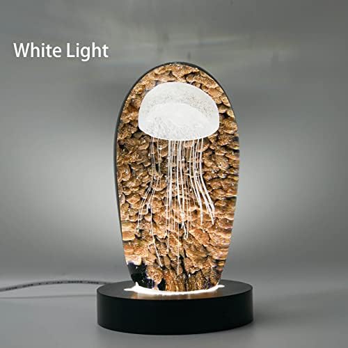 Base leve de madeira escurecida LED Stand para vidro de arte de cristal acrílico, 4 polegadas, preto escuro