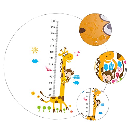 Toyandona 1 altura do régua de altura adesivos de macaco adesivos para crianças adesivos de desenho animado Gráfico de crescimento