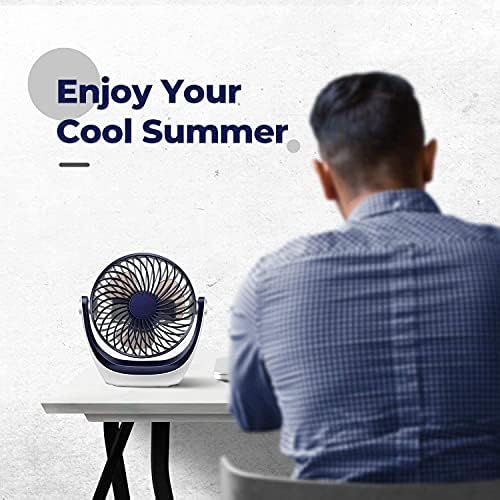 WACZJ USB HANTATILHOS FAIROS PESSOAIS 360 ° Oscilando 6 polegadas silencioso 2 velocidades Velas Ultra Quiet Air Circulator Fan Home Office Travel Sports Outdoor