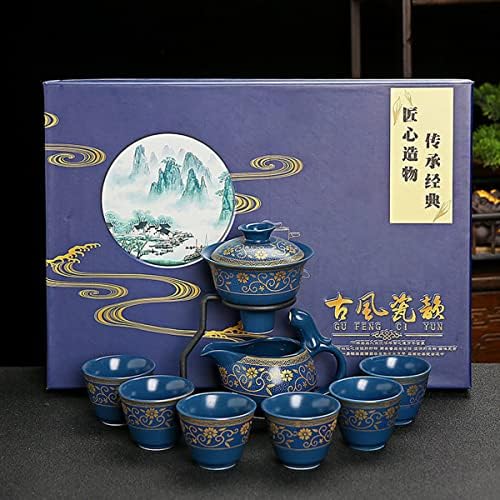 Cerâmica preguiçosa kungfu vidro café café semi-automático tigela de tigela de tupa de chá coffepot