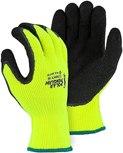 Majestic Polar Penguin 3396hy Alinhado de inverno Hi-vis Green amarelo amarelo revestido de palmeira com revestimento