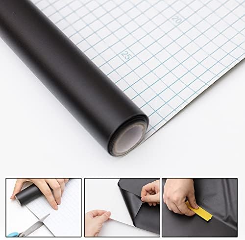 Grande rolo de papel de contato do quadro -negro - 5 panelas incluídas - papel de parede de tinta de tábua de giz - adesivo decalque de parede de quadro negro vinil