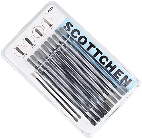 Scottchen Sanding Sticks Matchsticks Fine Detalhe Sanding Grits 120/180 e 400/800-10 pacote