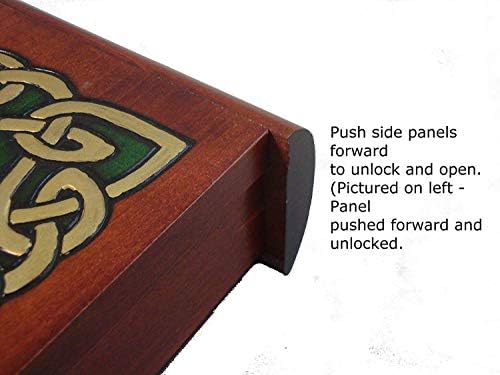 Sonho celta Eternity Knot Secret Jewelry Box Polish Wood Box