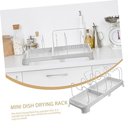 Bestonzon rack de armazenamento ajustável Escurridor de pia de plástico inoxidável de escurridor Organizador de panes de prato de secagem rack pequeno drenadores de prato para pia interna Mini