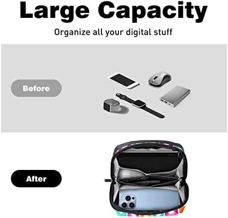 Carteira de bolsa de bolsa de viagem de caixa de transporte de caixa de transportes Organizador USB Acessório de bolso Zipper, padrão