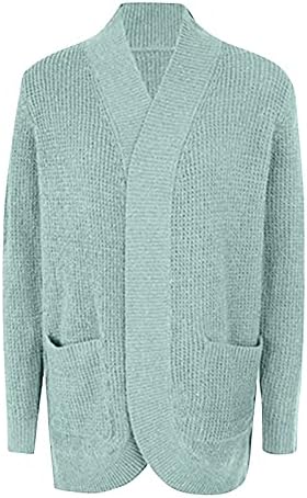 Jaqueta feminina de lã casual casual colorida sólida manga comprida Cardigan suéter top Outwear lã jaqueta