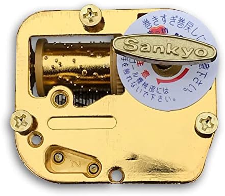 Jogue [Canon in D Major] Caixas musicais douradas Parte de sobressalência Encontre o movimento musical Sankyo para caixas de música