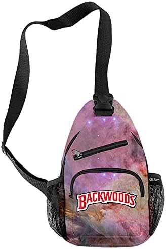 Handafa unissex Moda de ombro único Backwoods Sling Backpack Galaxy Print Daypack