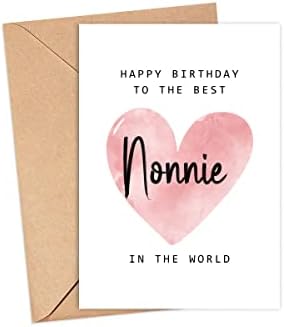 Feliz aniversário para o melhor card card - Cartão de Aniversário Nonnie - Cartão Nonnie - Presente do Dia das Mães - Feliz Aniversário Feliz Aniversário Mãe