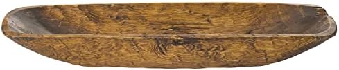 Móveis de vida de luxo tigela decorativa regular de madeira maciça esculpida, tigela decorativa de noz-pecã para