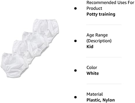 Calça de plástico Gerber 4 pares, branco, 2T-3T
