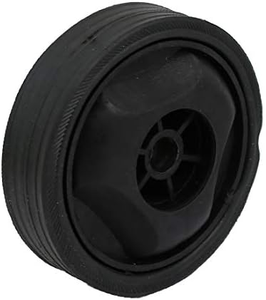 X-Dree 122mm peças de reposição de plástico de diâmetro rodas rodas preto para o compressor de ar (Ruedas de REPUESTO DE PLÁSTICO DE 122 mM de diámetro Ruedas negra para cara de Aire