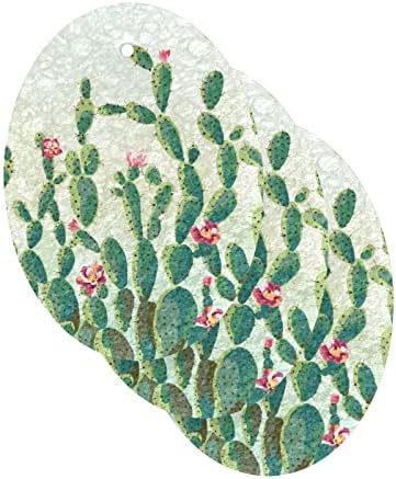 Alaza cacto fofo cacti flor vintage esponjas naturais esponja de celulare de cozinha para pratos lavando o banheiro e a limpeza doméstica, não arranhada e ecológica, 3 pacote
