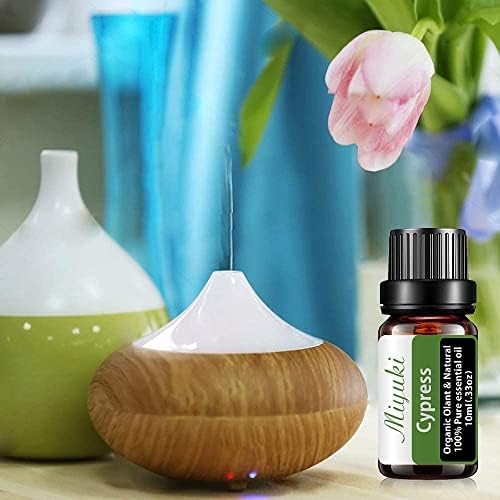 Miyuki 2pack Cypress Oils essencial e cânfora perfeita para difusor, umidificador, massagem, aromaterapia, pele e cuidados com