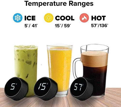 NA Térmoma térmica de aço inoxidável, temperatura inteligente Direcionar garrafa de água, térmicos de café de isolamento duplo