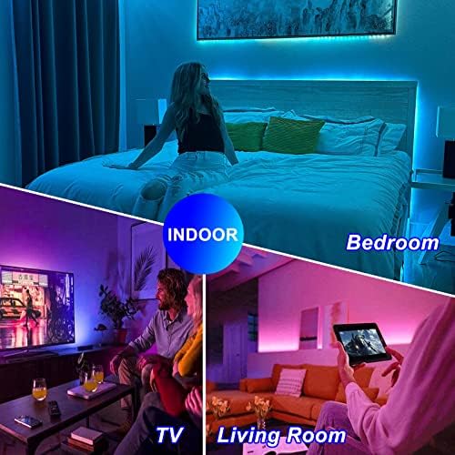 Luzes LED de charkee para o quarto 100 pés, alterações de cor luzes LEDs com luzes remotas de 44 teclas, 12 volts RGB SMD5050