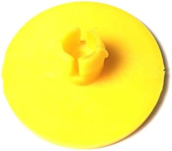 12 PCs 1 3/4 de folha de folha de mola ponta de desgaste do desgaste anti squeak silenciador silenciador plástico bloco redondo amarelo