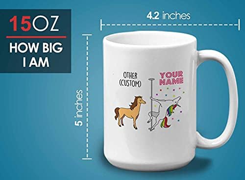 Bubble abraços de aniversário personalizados caneca de café branca 15oz - outros vs você - personalize a ocupação de nomes Unicorn Animal Amante Tia Cobertadores Funnamente…