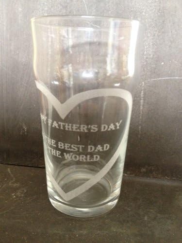 Feliz Dia dos Pais para o melhor pai do mundo Pint copo de cerveja com coração