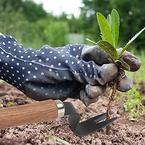 Puller de ervas daninhas com alça de madeira Tool da ferramenta de mangueira de mão Manguando o jardim de ervas daninhas para