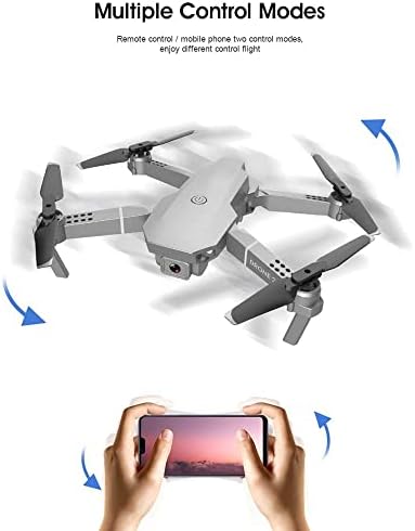 UJIKHSD Mini drone com câmera -4k HD FPV Drone dobrável com estojo de transporte, câmera anti -shake, uma chave de decolagem/terra, altitude, controle de aplicativos, flip de 360 ​​°, para crianças e adultos