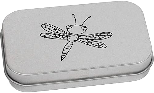 Azeeda 'Dragonfly' Metal Articled Stationery Tin/Storage Box