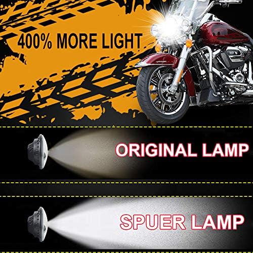 Akmties 5.75 Farol LED 5 3/4 LED redondo farol compatível com motocicleta rua Bob Sportster Wide Glide Low Rider