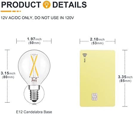 Tokcon 12V Baixa lâmpadas LED de volta