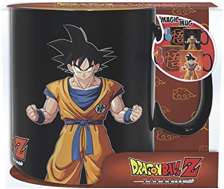 Abystyle Dragon Ball Z Kakarot Goku Cerâmica Mudança de Chá Caneca de Café 16 oz. Apresenta Goku e seu Kanji DBZ Drinkware