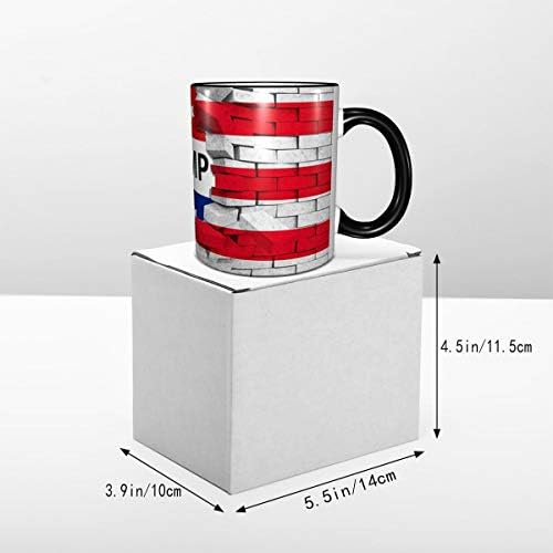 American USA Trump Flag Caneca de café cerâmica Melhores presentes exclusivos Microondas e lava -louças Segura xícara de chá engraçada de 12 onças