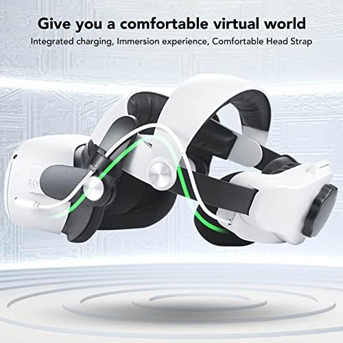 Acessórios de cinta de cabeça compatíveis com o Quest 2, alça de cabeça de VR ajustável removível, substituição da