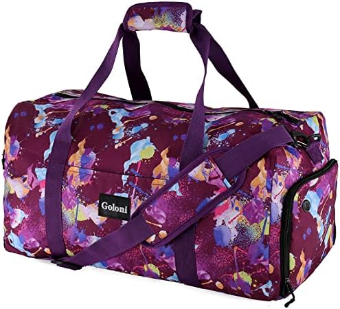 Goloni 21 Bolsa grande da mochila/Weekender e bolsa de cordão com compartimento de sapatos para sacolas esportivas para viagens