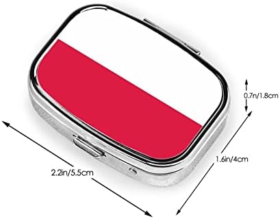 Bandeira da Polônia Mini Pill Box Metal Medic Medicizer Organizador Viagem Casa portátil amigável