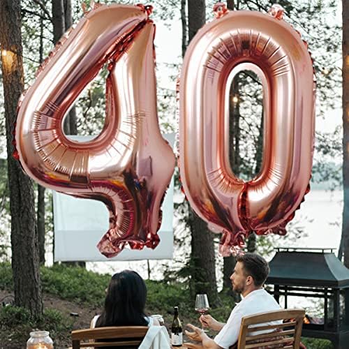 Qweqwe rosa ouro número 16 balões 32 '' balão de papel hélio de 16º aniversário helium grande para decorações de festas Bachelorette
