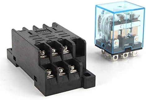 Relé intermediário do UNCASO HH63P LY3NJ 10A Relé eletromagnético micro pequeno ACDC12V24V AC110V 220V 380V com 11 pinos base de soquete ptf11a