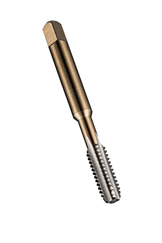 Dormer E500 Torneira de flauta reta de aço de alta velocidade, acabamento não revestido, haste redonda com extremidade quadrada,