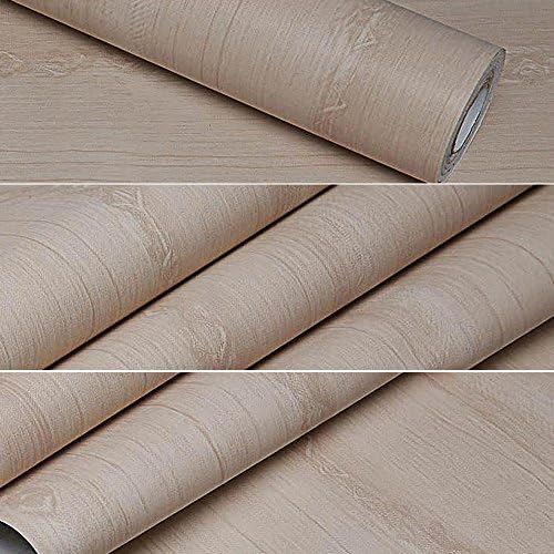 Yifely Clear Brown Wood Grãe Auto-Adesivo Drawer Liner Removível PVC Tablopp Protect Paper 45x300cm