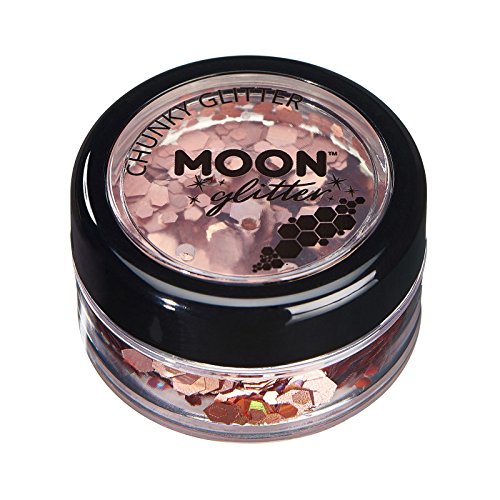 Glitter grossa holográfico por lua glitter - glitter cosmético para rosto, corpo, unhas, cabelos e lábios - 0,10oz - Boxset