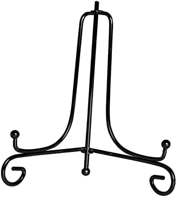 Stand Stands Stands, suporte de moldura de imagem, suporte do suporte do sonda de cavalete de prato de prato de exibição de placa forte para decoração de lojas de mesa de escritório, preto, 8,5 polegadas