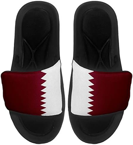 Sandálias/slides de slides/slides expressos para homens, mulheres e juventude - bandeira do Qatar - bandeira do Catar