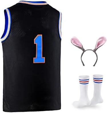 Jersey de basquete juvenil de Oknown Bugs 1 Moiva Sport Jerseys Bunny Shirts for Kids