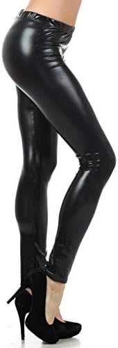 Leggings concebidos para mulheres FAUX FUIMENS Leggings apertados Sexy Troushers Clubwear