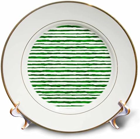 Padrão de listras irregulares verdes e brancas de 3drose - placas