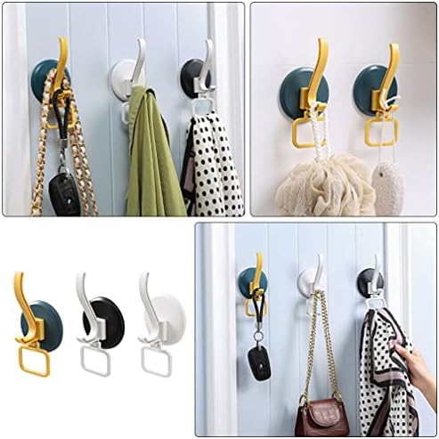 Rack de roupas montadas na parede Doitool 3pcs adesivo ganchos de parede de imóvel pesado toalha de toalha de plástico gancho pegajoso gancho de parede hardware de banheiro para cozinha ganchos de parede de banheiro